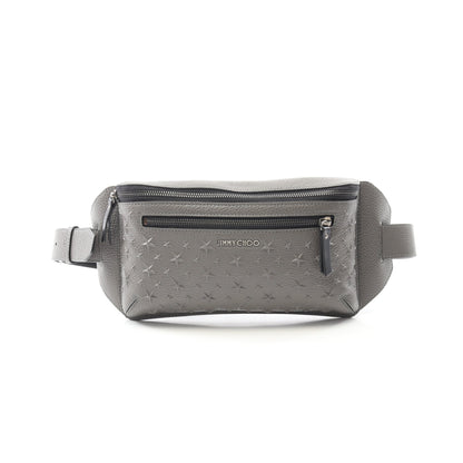 スターエンボス ボディバッグ ウエストバッグ レザー グレー ジミーチュウ バッグ JIMMY CHOO
