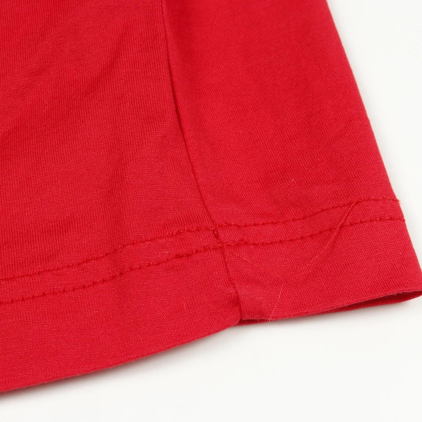 Tシャツ クルーネック ロゴ刺繍 コットン レッド モンクレール – RECLO