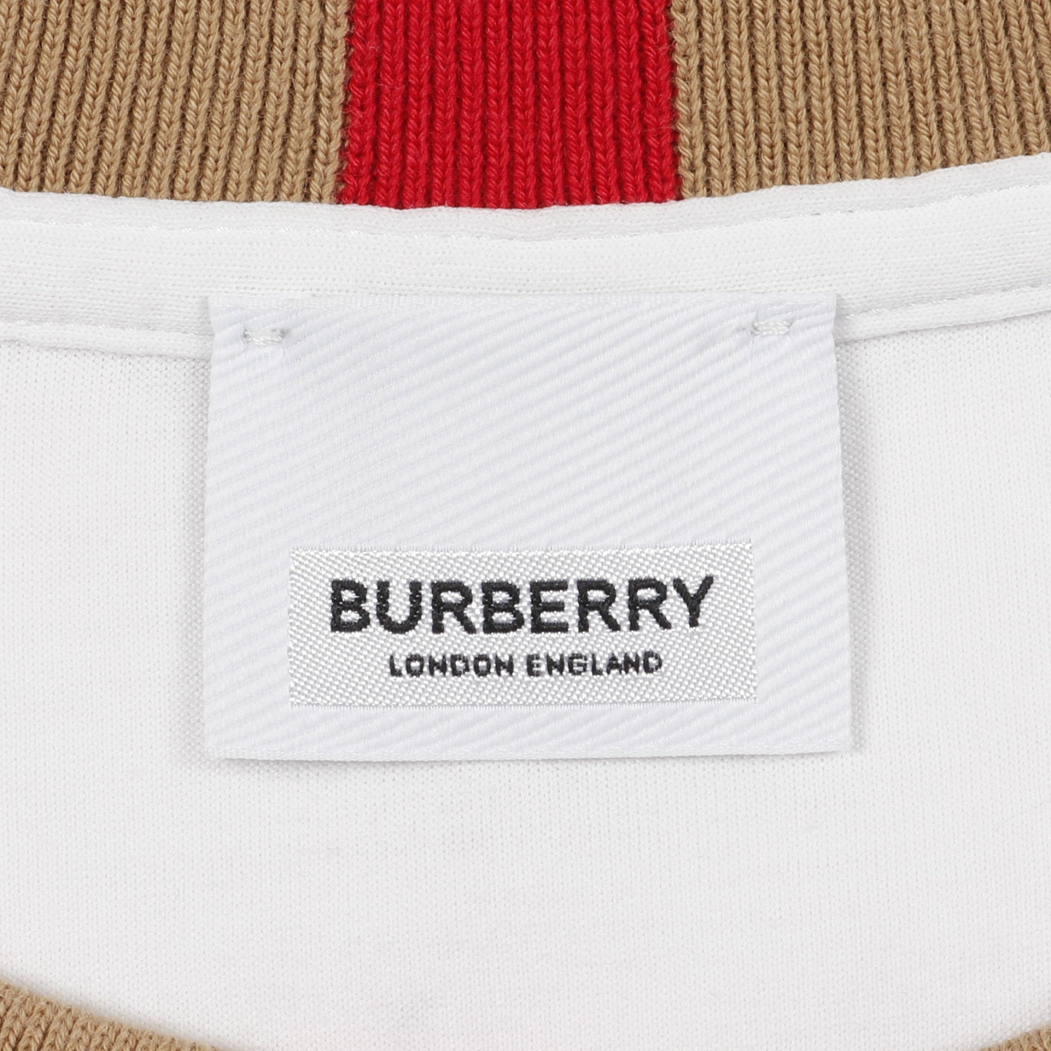 BURBERRY　カットソー　新品タグ付き JARRAD チェックネック Tシャツ カットソー クルーネック 長袖