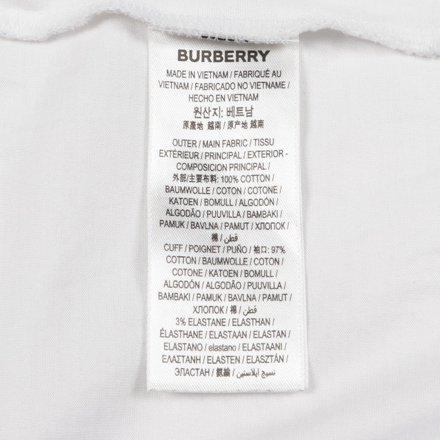 JARRAD チェックネック Tシャツ カットソー クルーネック 長袖 コットン ホワイト バーバリー トップス BURBERRY