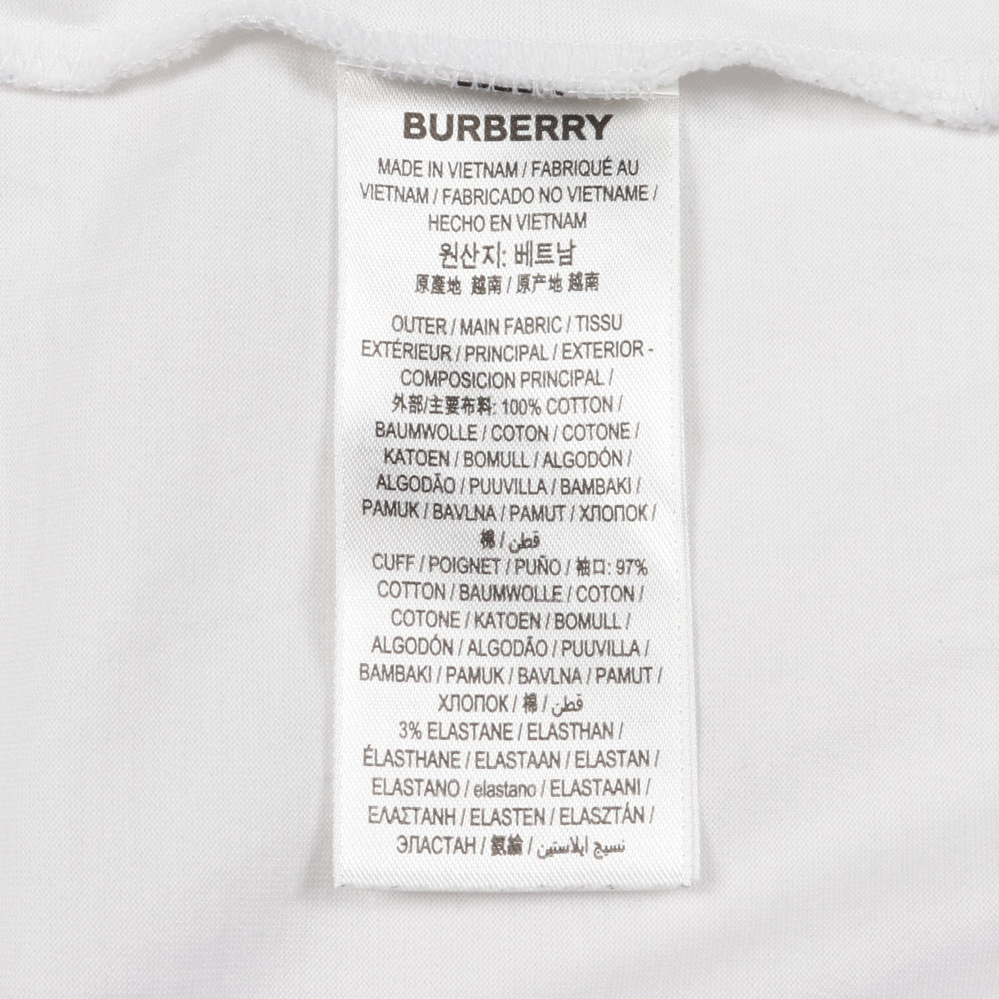 JARRAD チェックネック Tシャツ カットソー クルーネック 長袖 コットン ホワイト バーバリー トップス BURBERRY