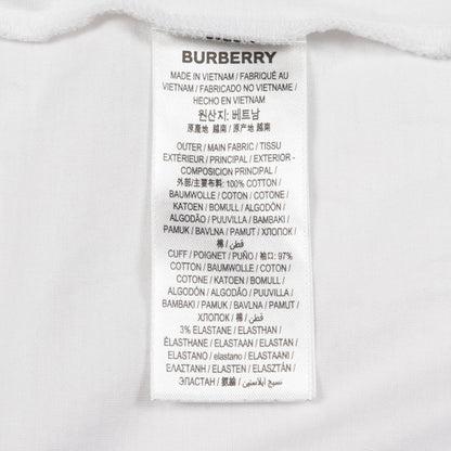 JARRAD チェックネック Tシャツ カットソー クルーネック 長袖 コットン ホワイト バーバリー トップス BURBERRY