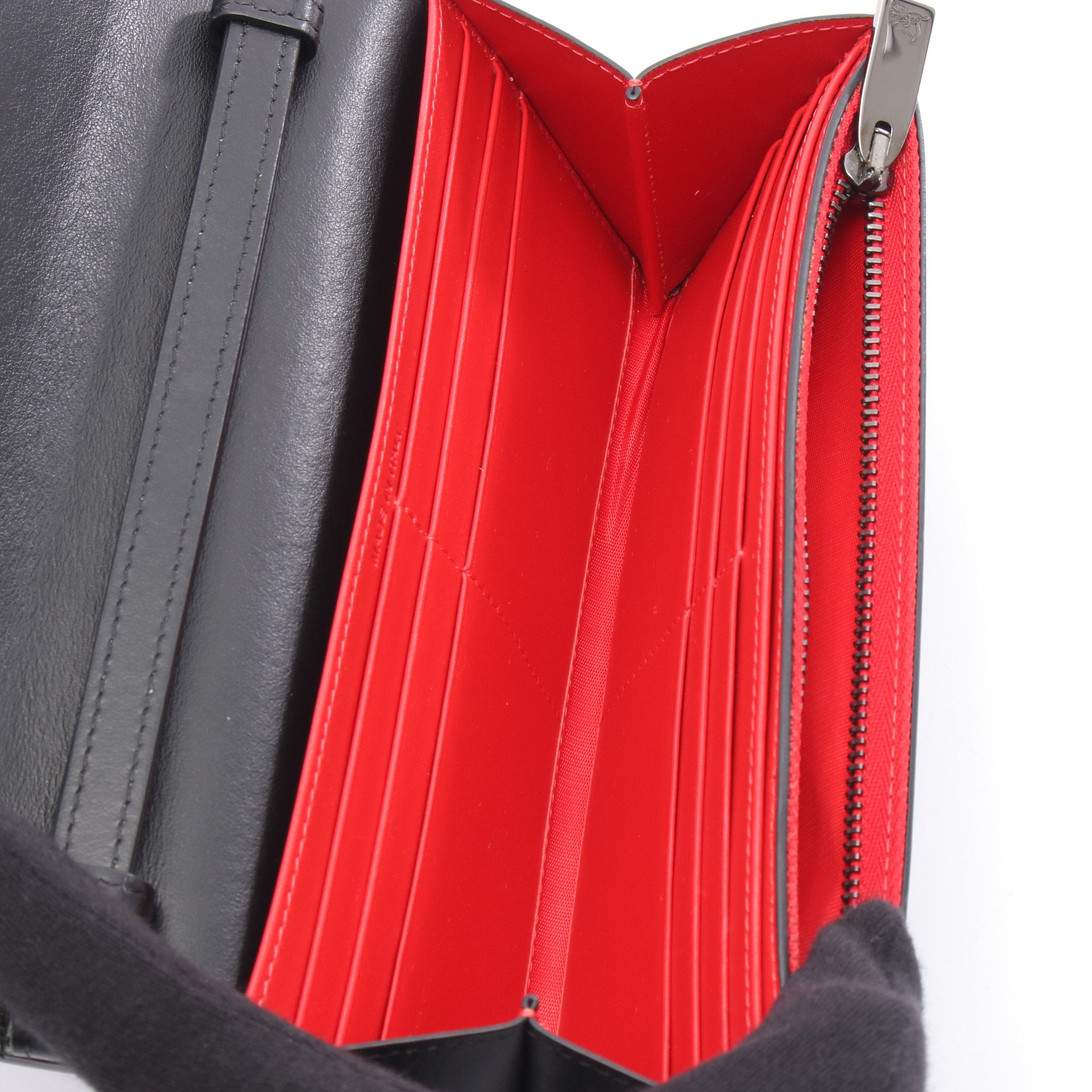 Christian Louboutin スタッズ レザー長財布 Christian Louboutin