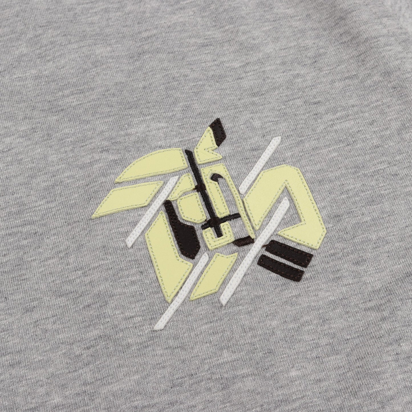 ミニレザーパッチ Tシャツ クルーネック コットン グレー エルメス トップス HERMES