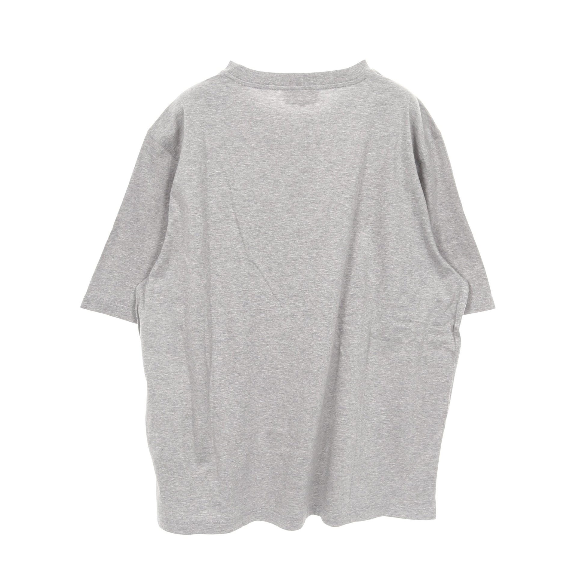 ミニレザーパッチ Tシャツ クルーネック コットン グレー エルメス トップス HERMES