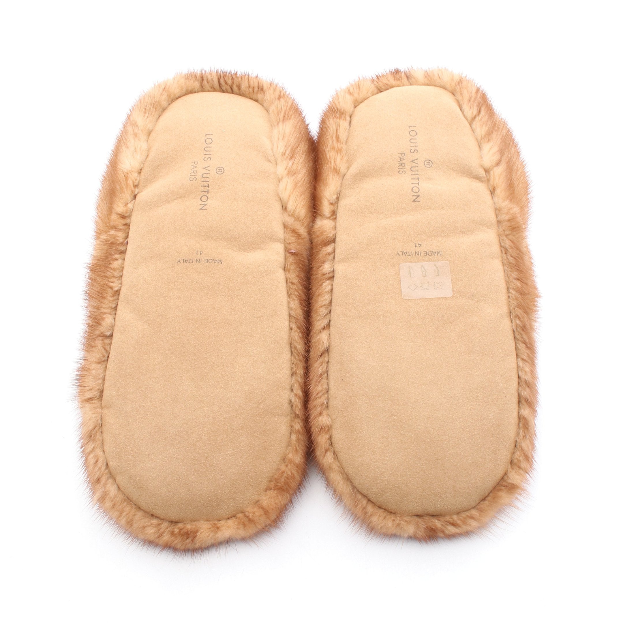 LVドリーミーライン スリッパ ルーム シューズ ミンク ブラウン ピンク