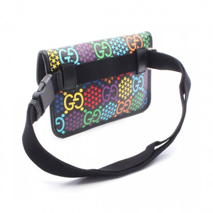 GGサイケデリック ウエストバッグ ボディバッグ PVC レザー ブラック マルチカラー グッチ バッグ GUCCI