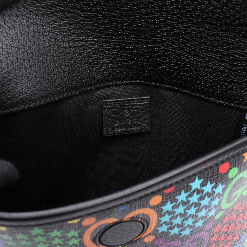 GGサイケデリック ウエストバッグ ボディバッグ PVC レザー ブラック マルチカラー グッチ バッグ GUCCI