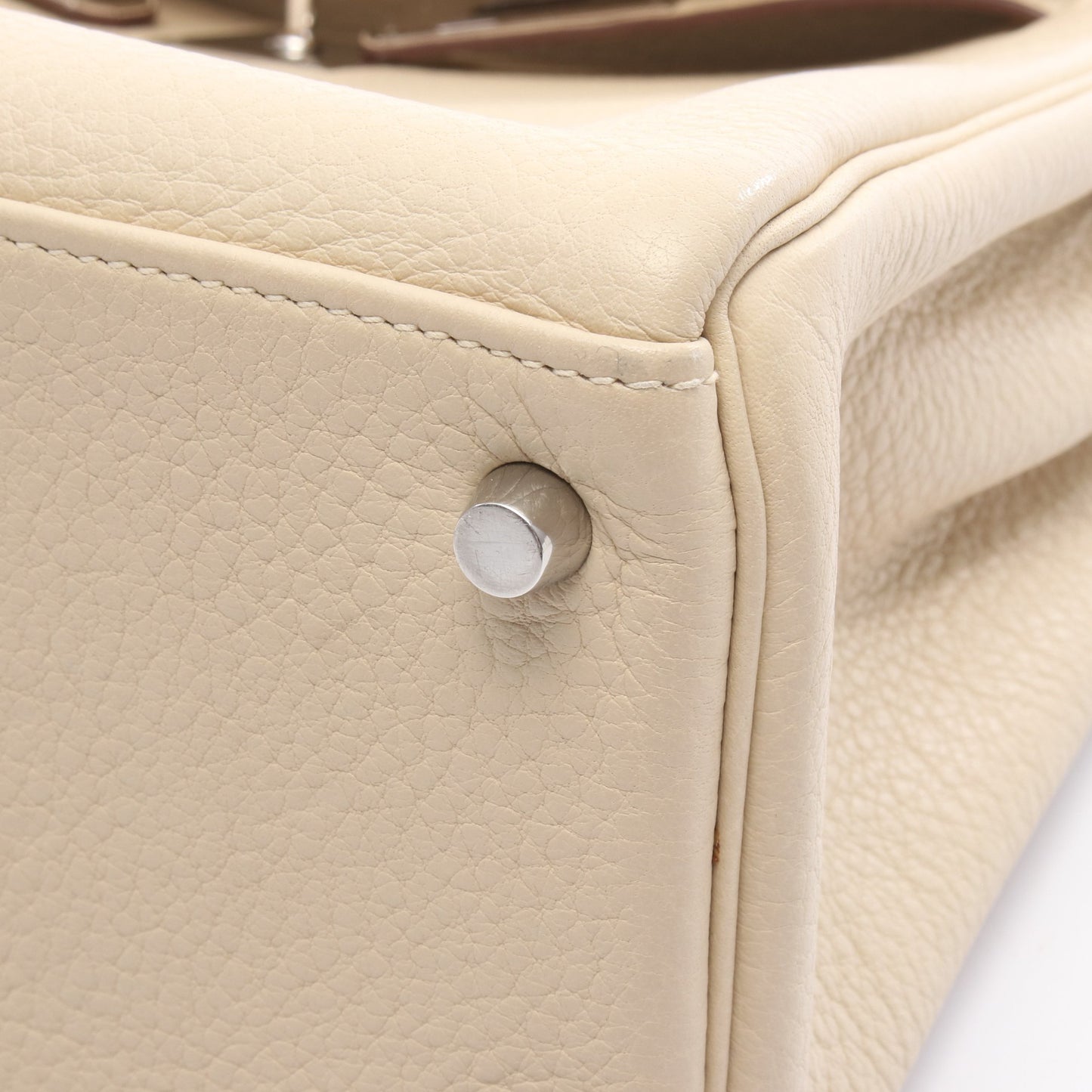 ケリー28 パルシュマン ハンドバッグ トリヨンクレマンス アイボリー シルバー金具 2WAY □L刻印 エルメス バッグ HERMES