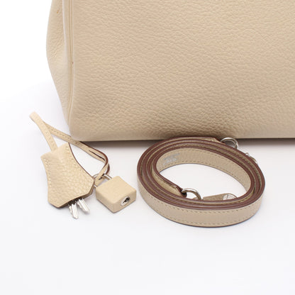 ケリー28 パルシュマン ハンドバッグ トリヨンクレマンス アイボリー シルバー金具 2WAY □L刻印 エルメス バッグ HERMES