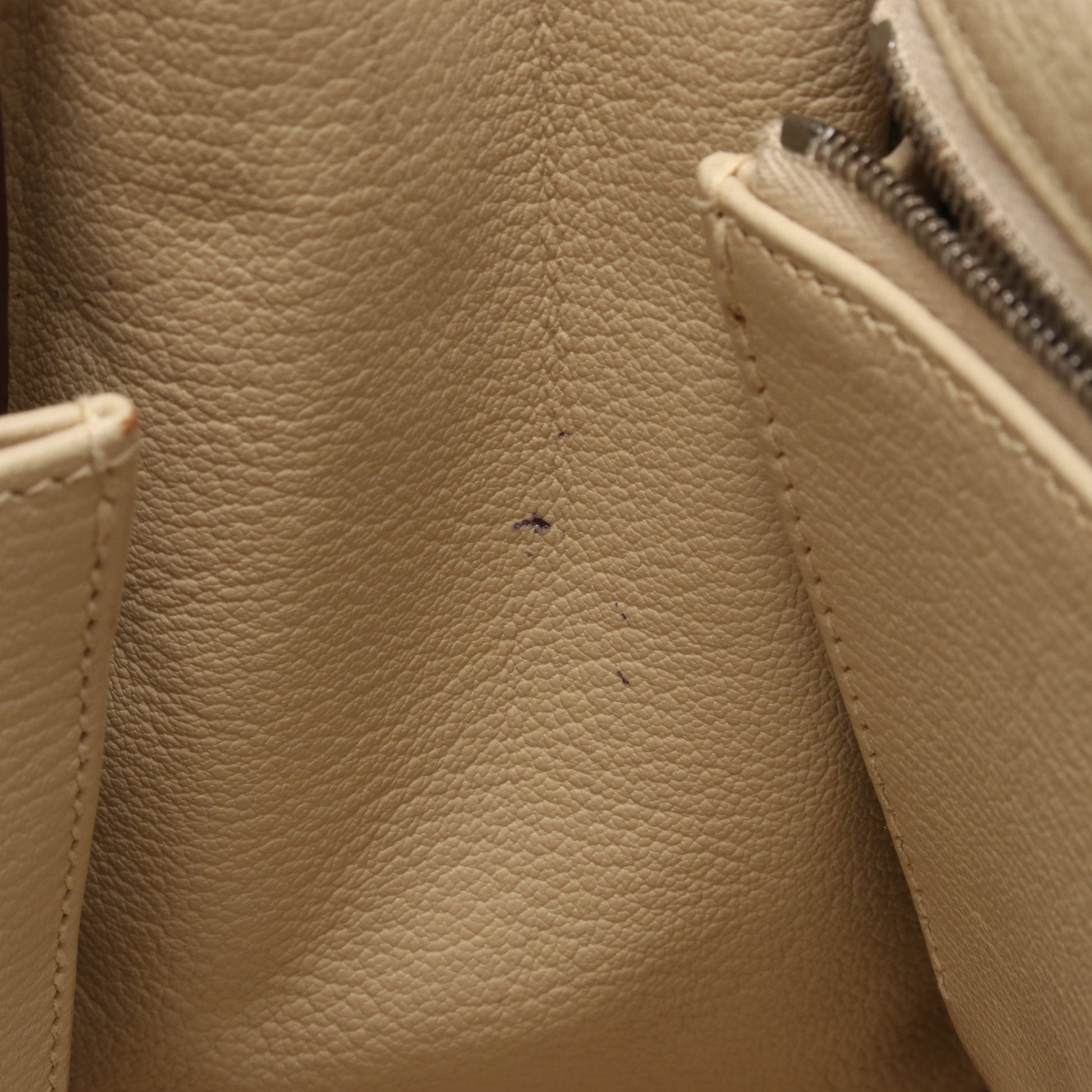 ケリー28 パルシュマン ハンドバッグ トリヨンクレマンス アイボリー シルバー金具 2WAY □L刻印 エルメス バッグ HERMES