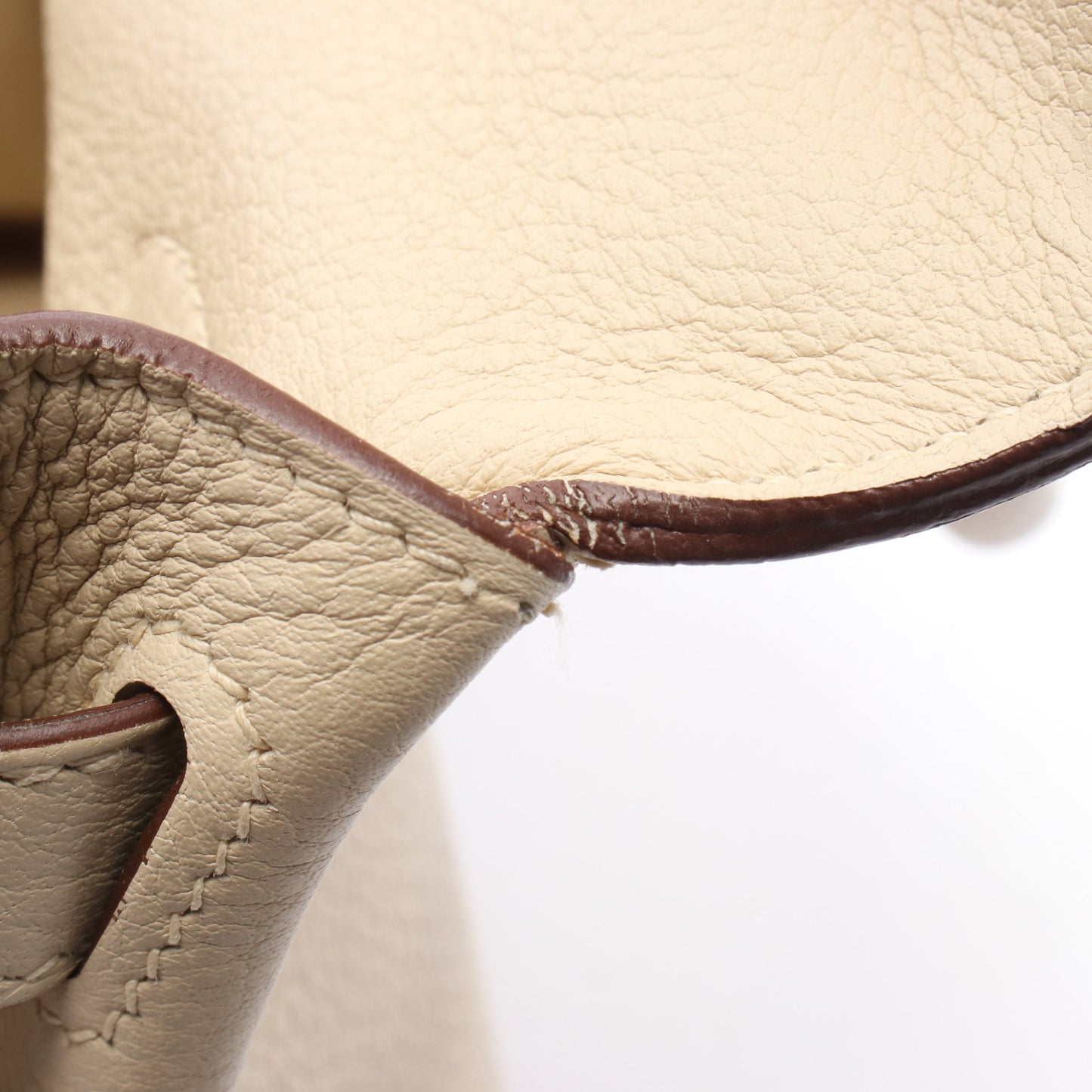 ケリー28 パルシュマン ハンドバッグ トリヨンクレマンス アイボリー シルバー金具 2WAY □L刻印 エルメス バッグ HERMES