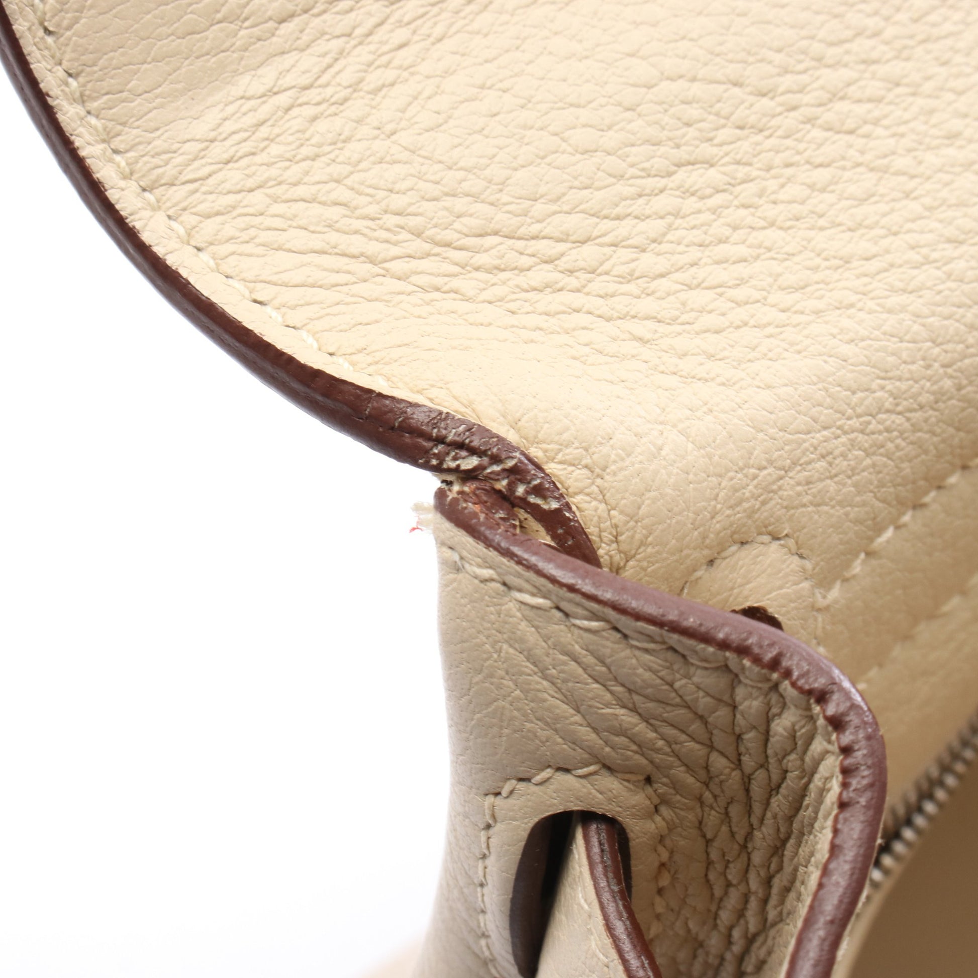 ケリー28 パルシュマン ハンドバッグ トリヨンクレマンス アイボリー シルバー金具 2WAY □L刻印 エルメス バッグ HERMES