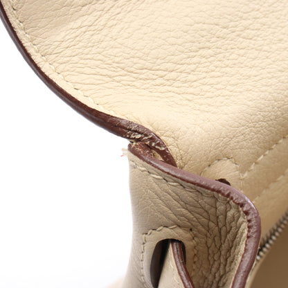 ケリー28 パルシュマン ハンドバッグ トリヨンクレマンス アイボリー シルバー金具 2WAY □L刻印 エルメス バッグ HERMES