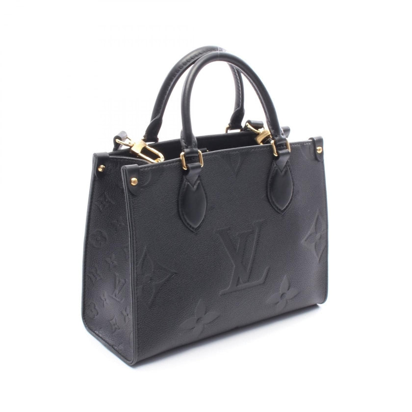 オンザゴーPM モノグラムアンプラント ノワール ハンドバッグ レザー ブラック 2WAY ルイヴィトン バッグ LOUIS VUITTON