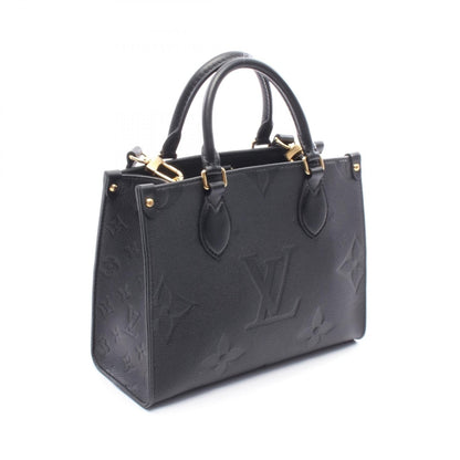 オンザゴーPM モノグラムアンプラント ノワール ハンドバッグ レザー ブラック 2WAY ルイヴィトン バッグ LOUIS VUITTON