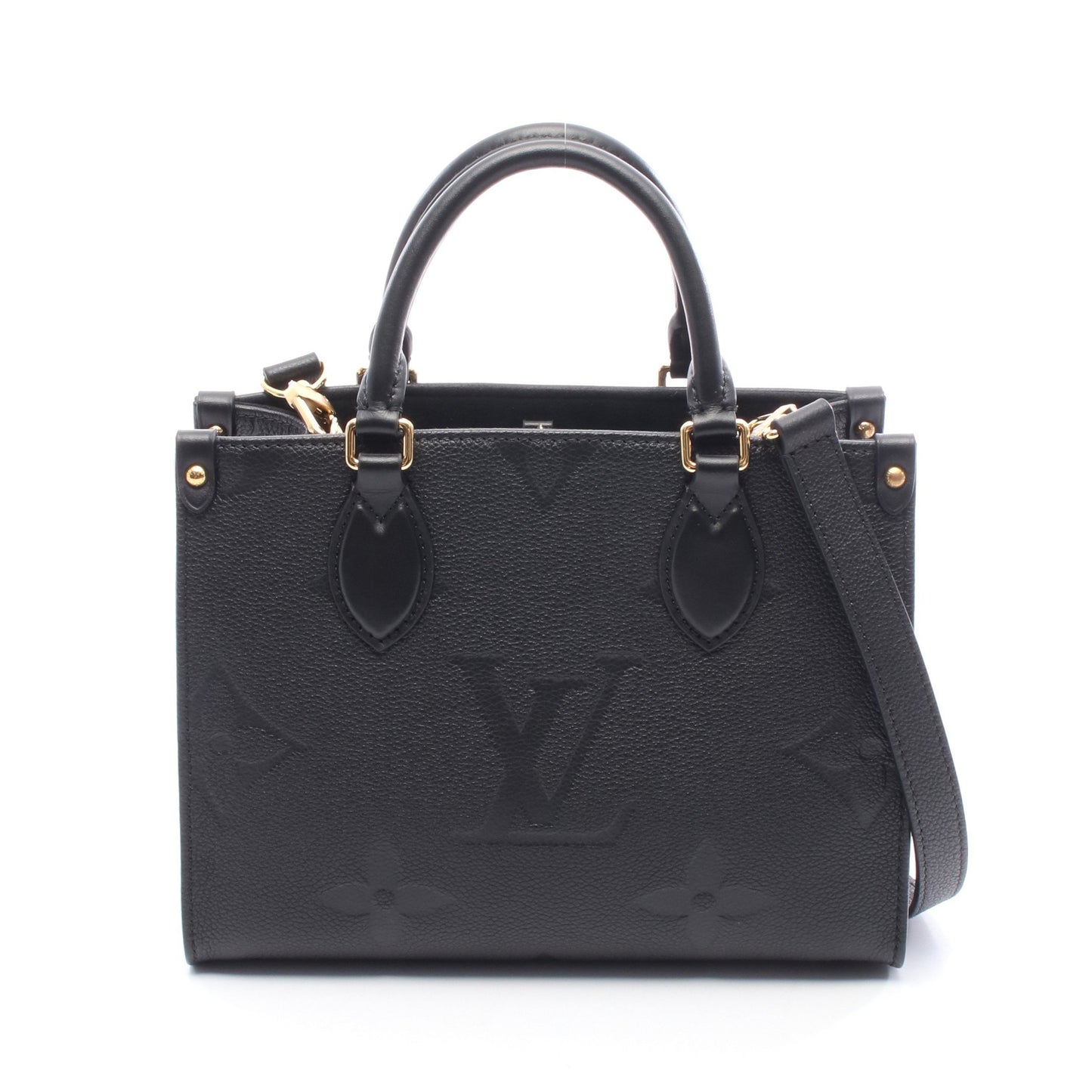 オンザゴーPM モノグラムアンプラント ノワール ハンドバッグ レザー ブラック 2WAY ルイヴィトン バッグ LOUIS VUITTON
