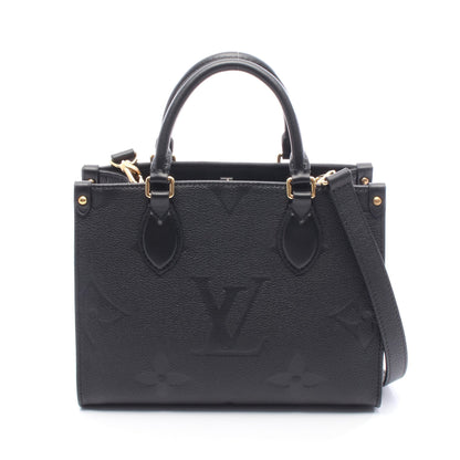 オンザゴーPM モノグラムアンプラント ノワール ハンドバッグ レザー ブラック 2WAY ルイヴィトン バッグ LOUIS VUITTON