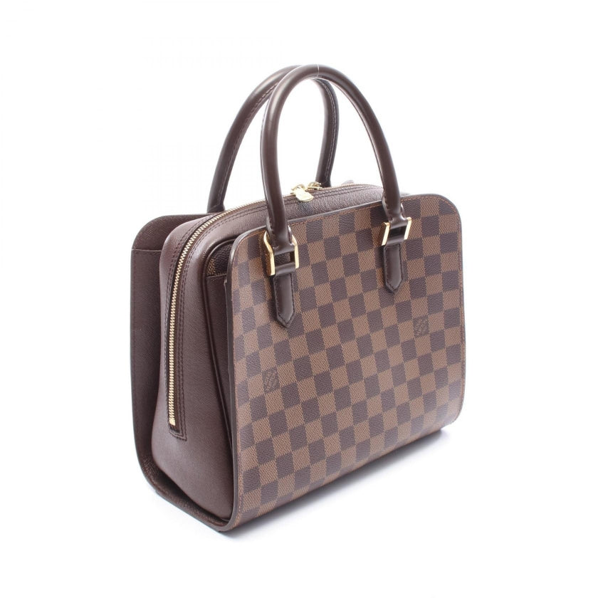 トリアナ ダミエエベヌ ハンドバッグ PVC レザー ブラウン ルイヴィトン バッグ LOUIS VUITTON