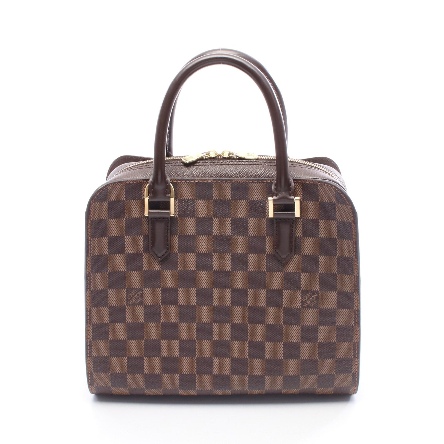 トリアナ ダミエエベヌ ハンドバッグ PVC レザー ブラウン ルイヴィトン バッグ LOUIS VUITTON