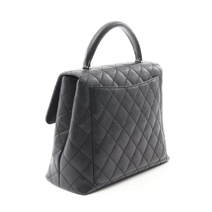 マトラッセ ハンドバッグ キャビアスキン ブラック ゴールド金具 シャネル バッグ CHANEL