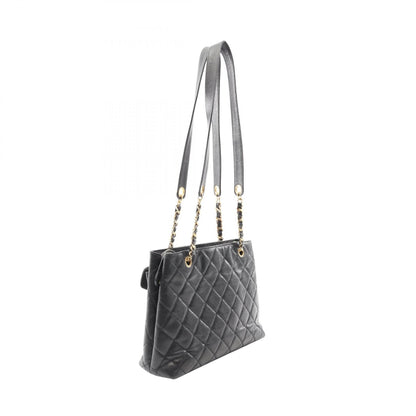 マトラッセ チェーンショルダーバッグ チェーントートバッグ キャビアスキン ブラック ゴールド金具 シャネル バッグ CHANEL