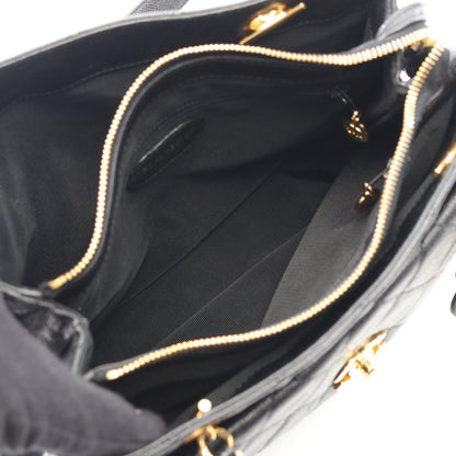 マトラッセ チェーンショルダーバッグ チェーントートバッグ キャビアスキン ブラック ゴールド金具 シャネル バッグ CHANEL