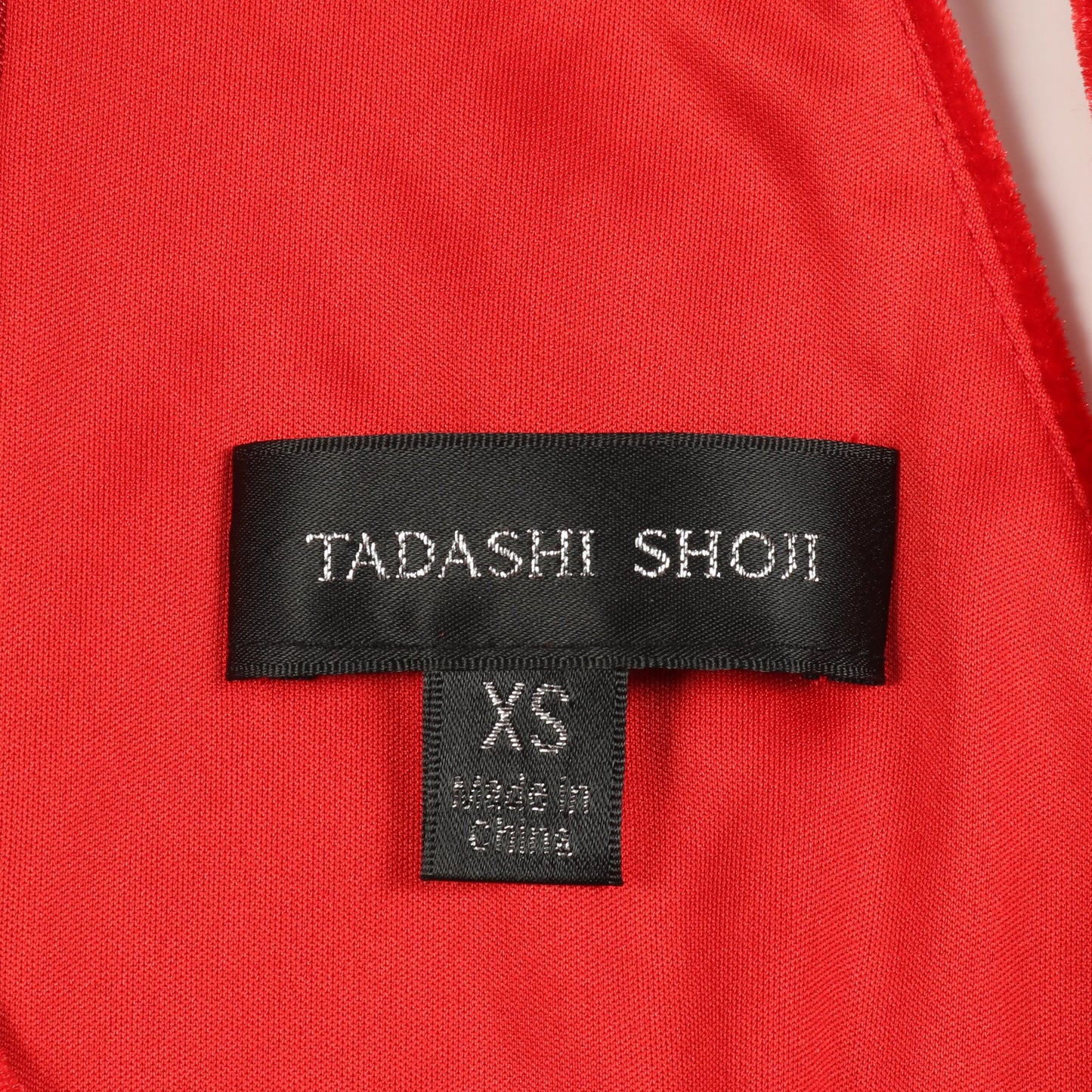 ツイストドレープベルベット ドレスワンピース レッド タダシショージ ワンピース TADASHI SHOJI