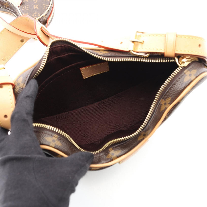 クロワッサン モノグラム ショルダーバッグ PVC レザー ブラウン ルイヴィトン バッグ LOUIS VUITTON
