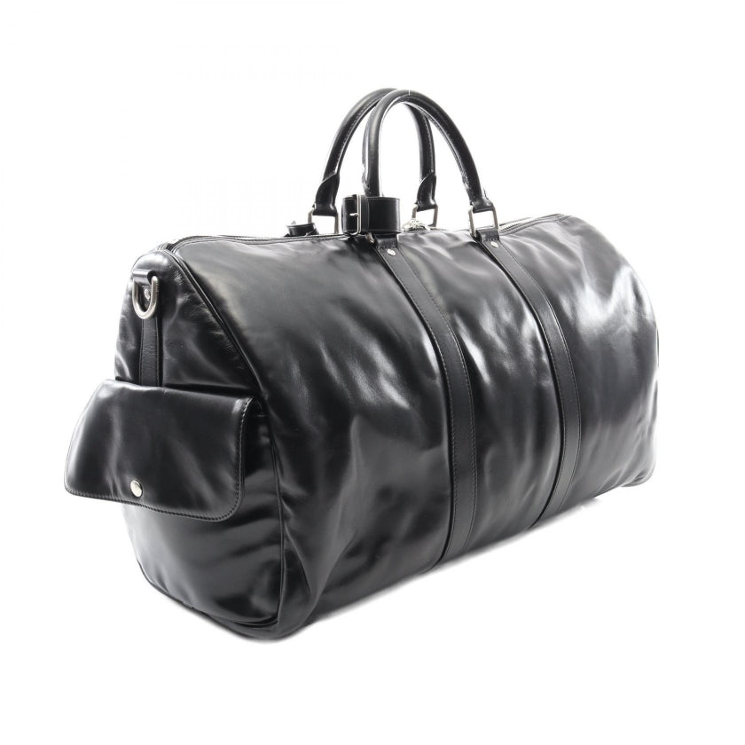 キーポル カーゴ バンドリエール 50 LVナイト ボストンバッグ レザー ブラック 2WAY ルイヴィトン バッグ LOUIS VUITTON