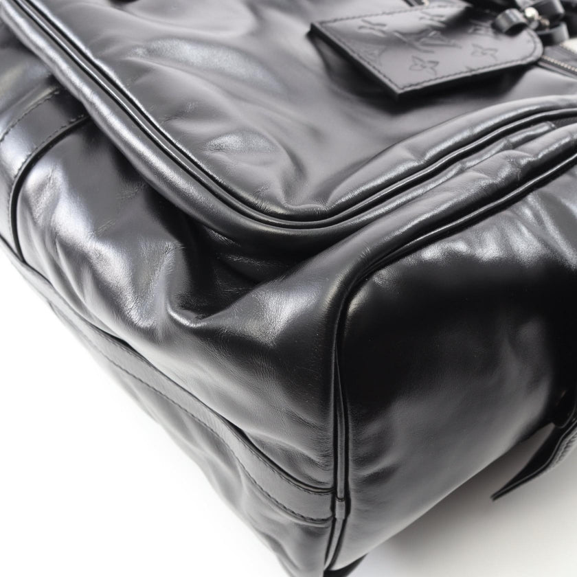 キーポル カーゴ バンドリエール 50 LVナイト ボストンバッグ レザー ブラック 2WAY ルイヴィトン バッグ LOUIS VUITTON
