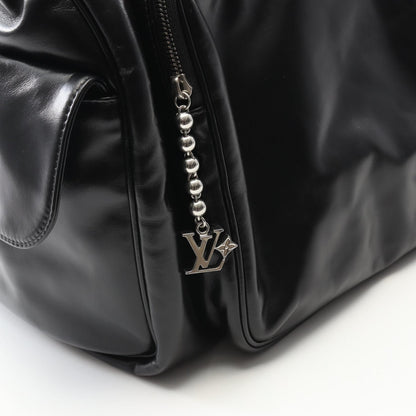 キーポル カーゴ バンドリエール 50 LVナイト ボストンバッグ レザー ブラック 2WAY ルイヴィトン バッグ LOUIS VUITTON