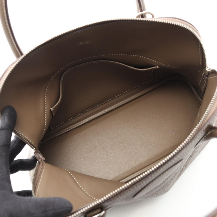 ボリード31 エトゥープ ハンドバッグ トリヨンクレマンス グレーブラウン シルバー金具 2WAY Y刻印 エルメス バッグ HERMES