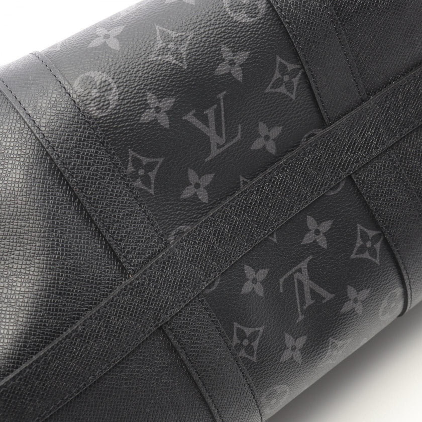キーポル バンドリエール 50 タイガラマ ノワール ボストンバッグ レザー PVC ブラック 2WAY ルイヴィトン バッグ LOUIS VUITTON