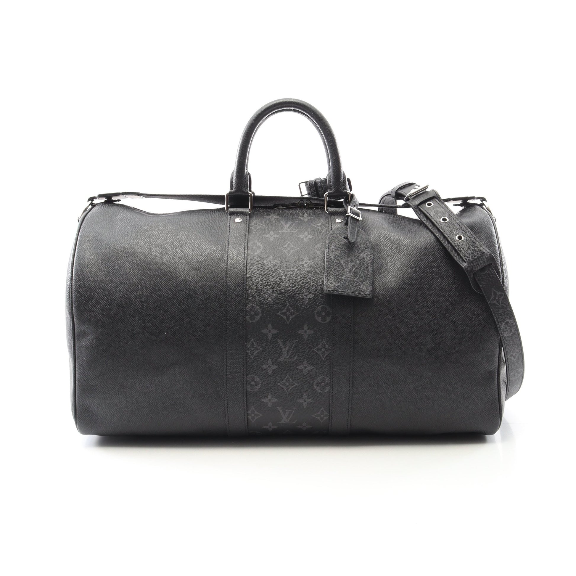 キーポル バンドリエール 50 タイガラマ ノワール ボストンバッグ レザー PVC ブラック 2WAY ルイヴィトン バッグ LOUIS VUITTON