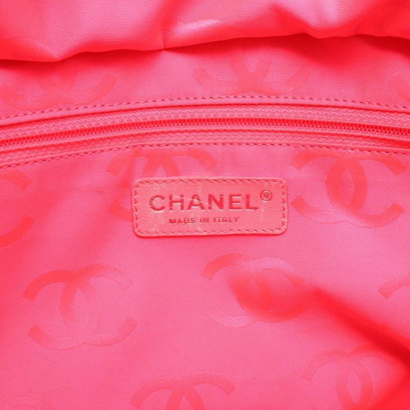 カンボンライン ラージ ショルダーバッグ トートバッグ レザー ブラック シルバー金具 シャネル バッグ CHANEL