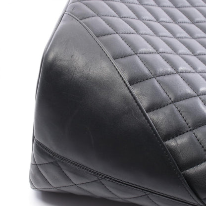 カンボンライン ラージ ショルダーバッグ トートバッグ レザー ブラック シルバー金具 シャネル バッグ CHANEL