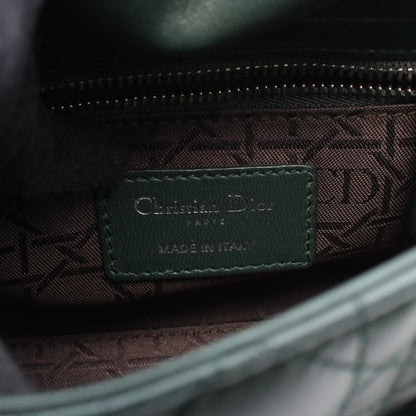 レディディオール ミニ ハンドバッグ レザー ダークグリーン クリスチャンディオール バッグ Christian Dior