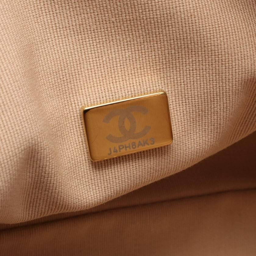 マトラッセ スモール ボーリングバッグ チェーンショルダーバッグ レザー ベージュ ゴールド金具 シャネル バッグ CHANEL