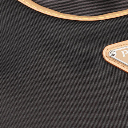 RE-NYLON ミニドレス ワンピース ナイロン レザー ブラック ベージュ プラダ ワンピース PRADA
