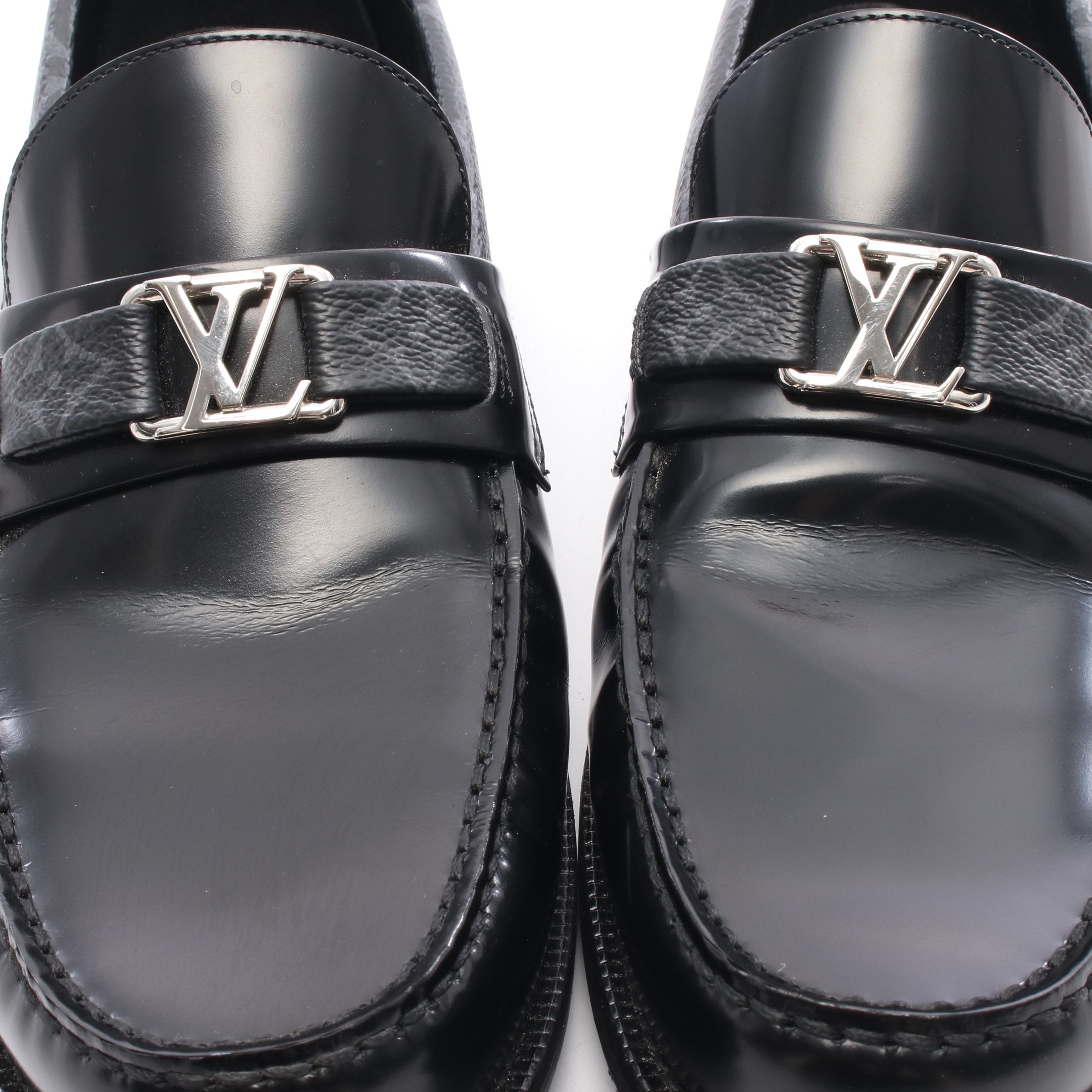 新品同様　LOUIS VUITTON ローファー メジャーライン エクリプス LVメジャーライン モノグラムエクリプス ローファー レザー