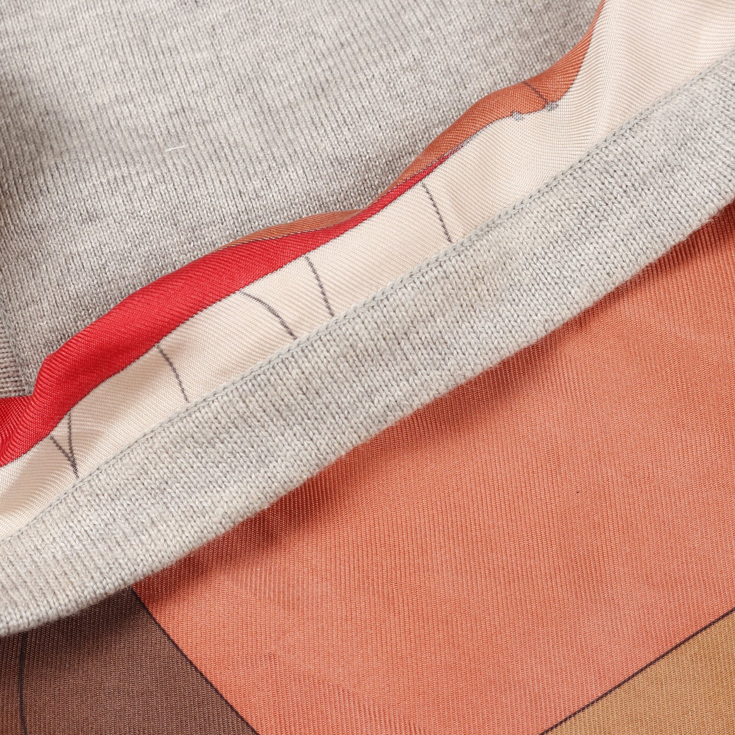 ECHEC AU ROI ワンピース ノースリーブ シルク コットン ライトピンク マルチカラー 切替 エルメス ワンピース HERMES