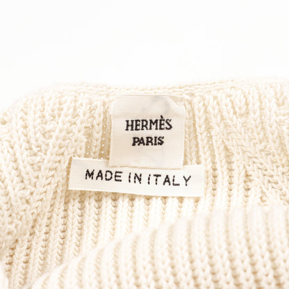 ニット タンクトップ レーヨン コットン アイボリー エルメス トップス HERMES