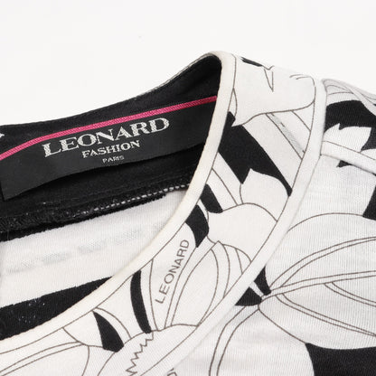 ブラウス 花柄 シルク ブラック オフホワイト レオナールファッション トップス LEONARD FASHION