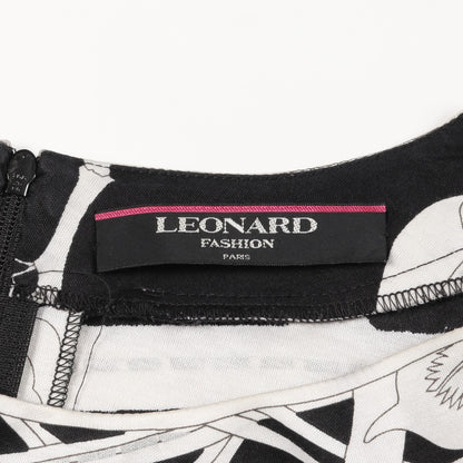 ブラウス 花柄 シルク ブラック オフホワイト レオナールファッション トップス LEONARD FASHION
