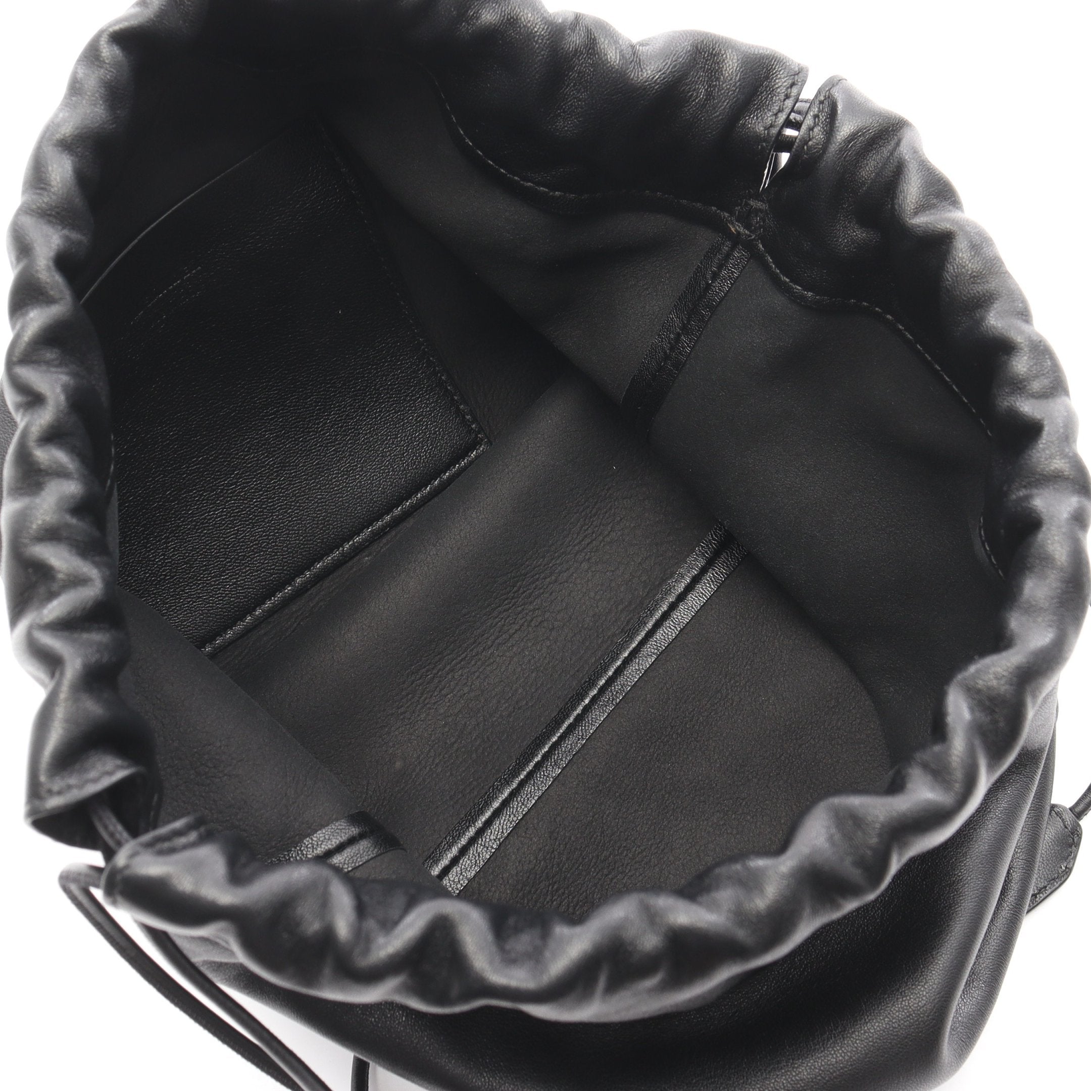 慶【正規品】JIL SANDER 黒 レザー ドローストリング ショルダー JIL SANDER ドローストリング レザー バケットバッグ 人気 (Jil