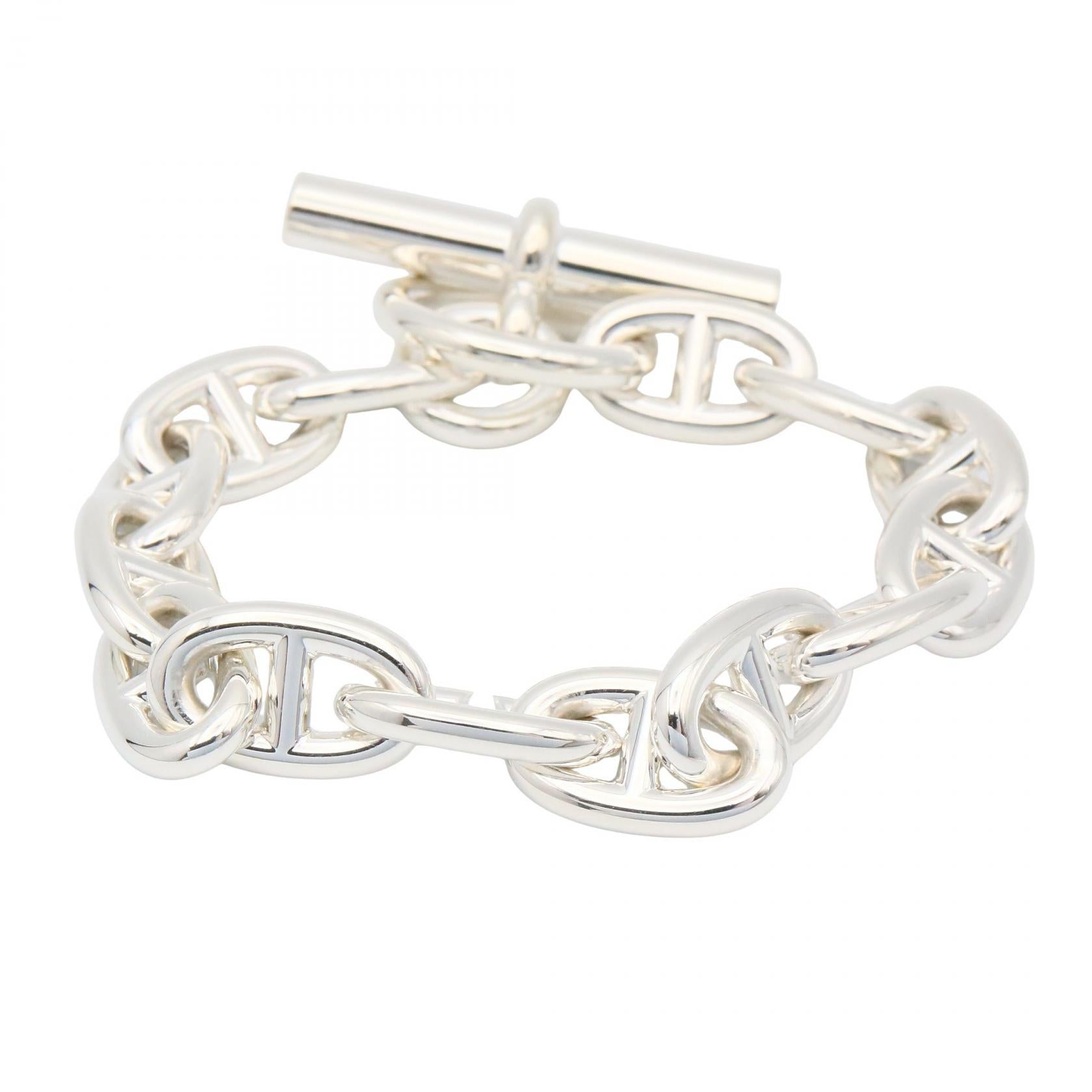 シェーヌダンクル MM 14コマ ブレスレット ブレスレット SV925 シルバー エルメス アクセサリー HERMES