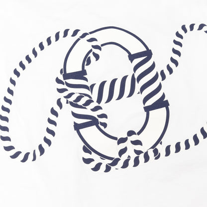 カノエ Tシャツ モックネック 半袖 コットン ホワイト ネイビー エルメス トップス HERMES