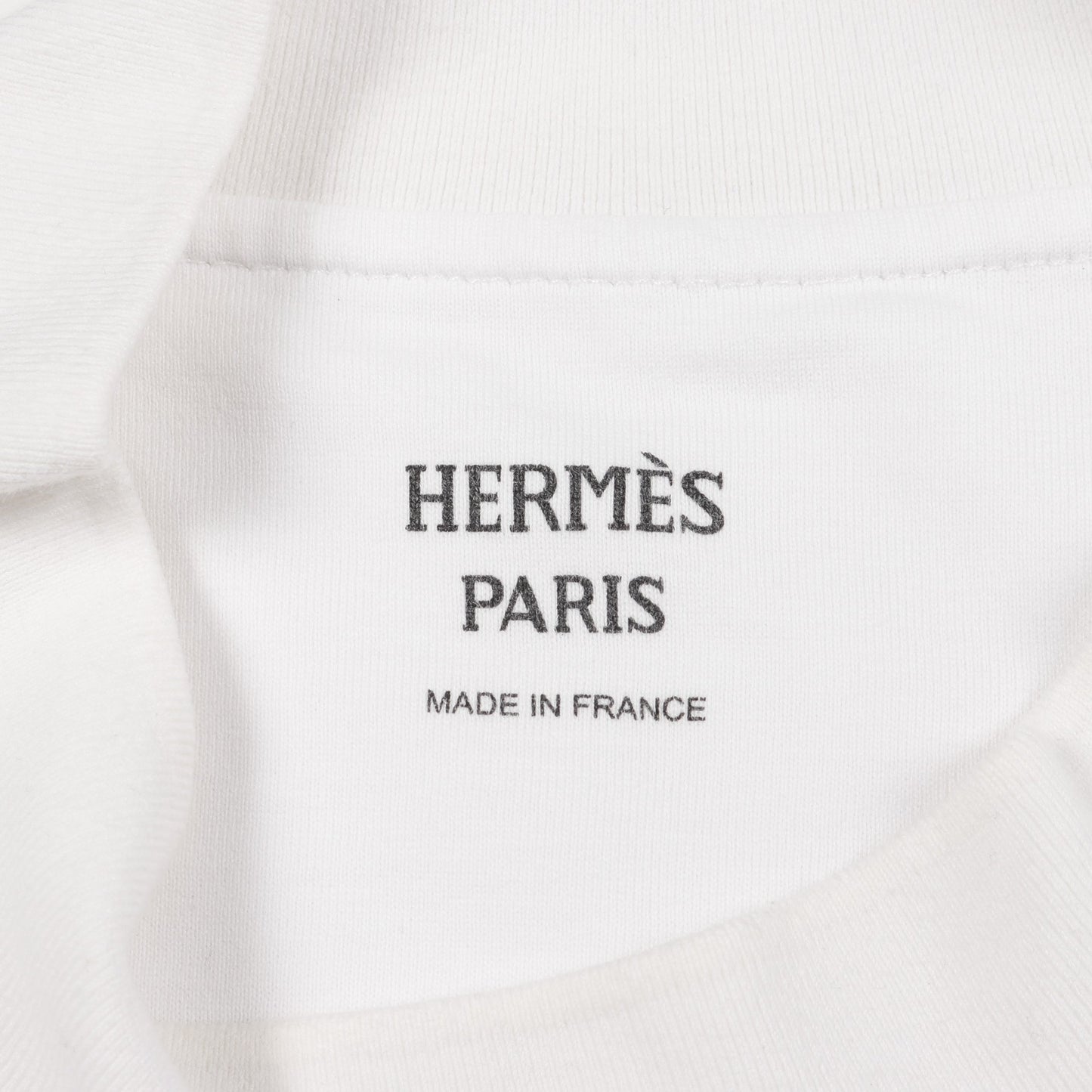 カノエ Tシャツ モックネック 半袖 コットン ホワイト ネイビー エルメス トップス HERMES