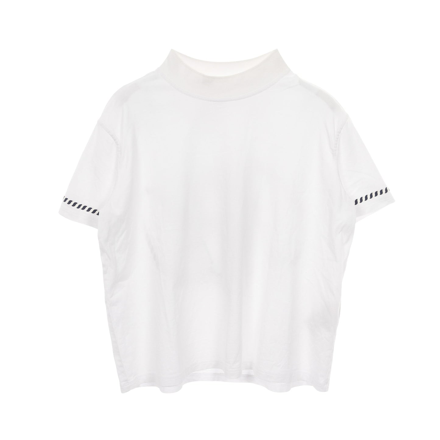 カノエ Tシャツ モックネック 半袖 コットン ホワイト ネイビー エルメス トップス HERMES